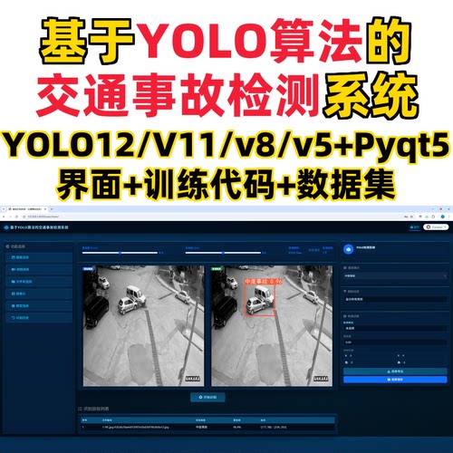 基于深度学习的交通事故检测系统(YOLO12/11/v8/v5模型+django)