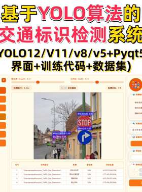 基于深度学习的交通标识检测(YOLOv12/v11/v8/v5模型+数据集)