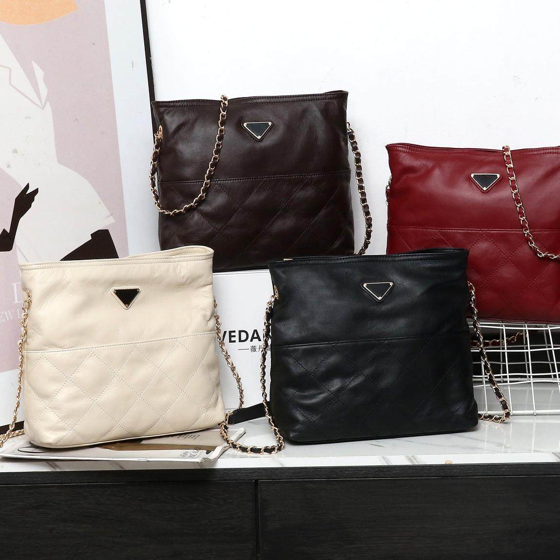 小众设计菱格链条包休闲百搭