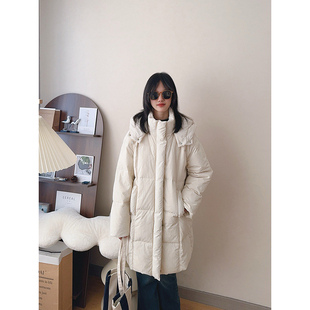 女童加厚羽绒服 2025秋冬新款 初高中生中长款三防白鸭绒女孩外套