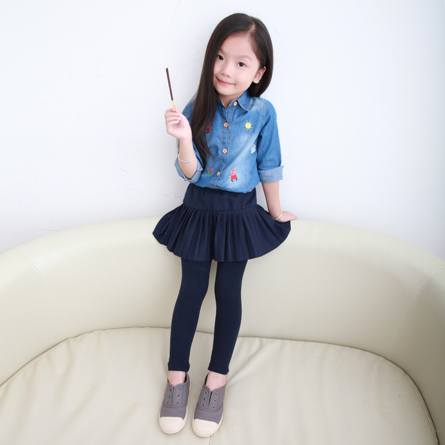 Chemise fille à manche longue en toile - Ref 2084686 Image 1
