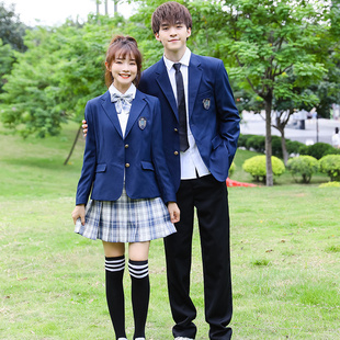 英伦班服学院风春季高中初中学生DK西服外套朗诵合唱演出西装套装