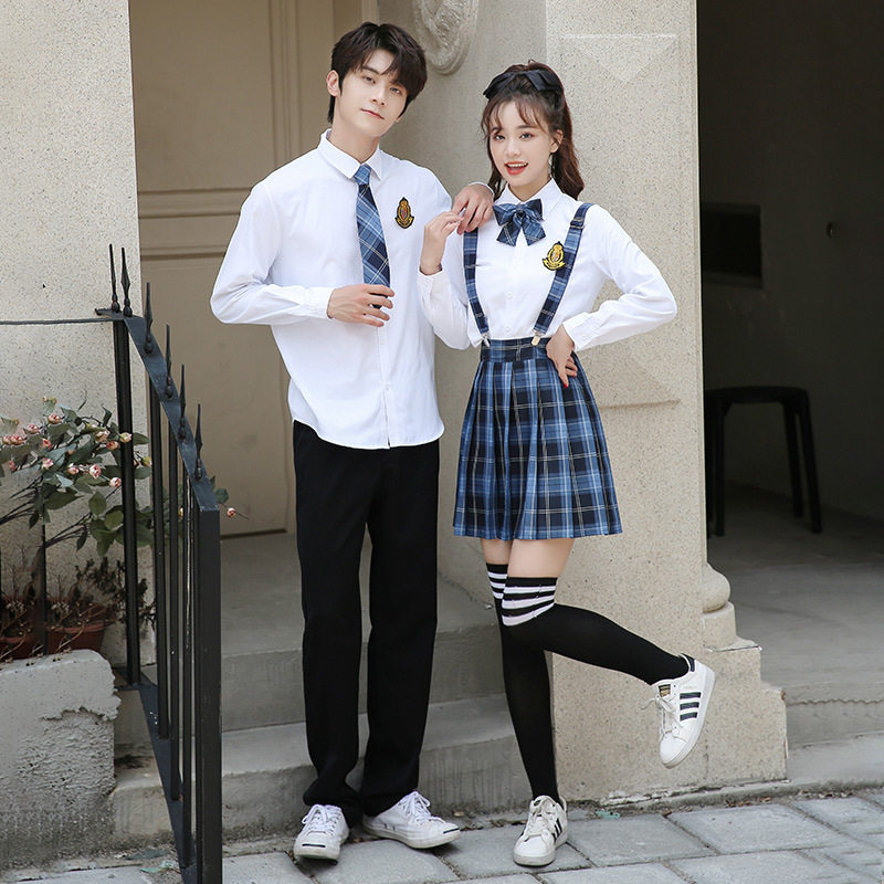 校服套装学院制服中学生朗诵合唱演出服高中生运动会毕业班服一套
