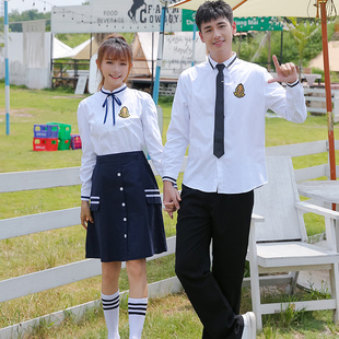 毕业季女初中小学生大合唱团运动会开幕式唱红歌朗诵表演出礼服装