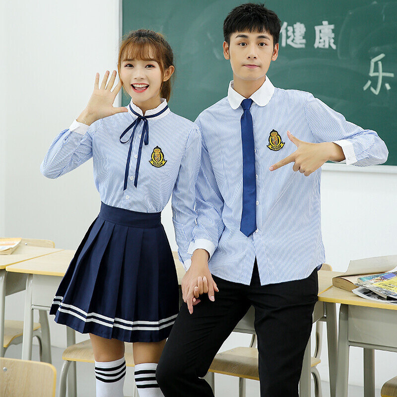 班服套装男女小学六年级初高中学生韩版英伦学院风运动会方阵裙子
