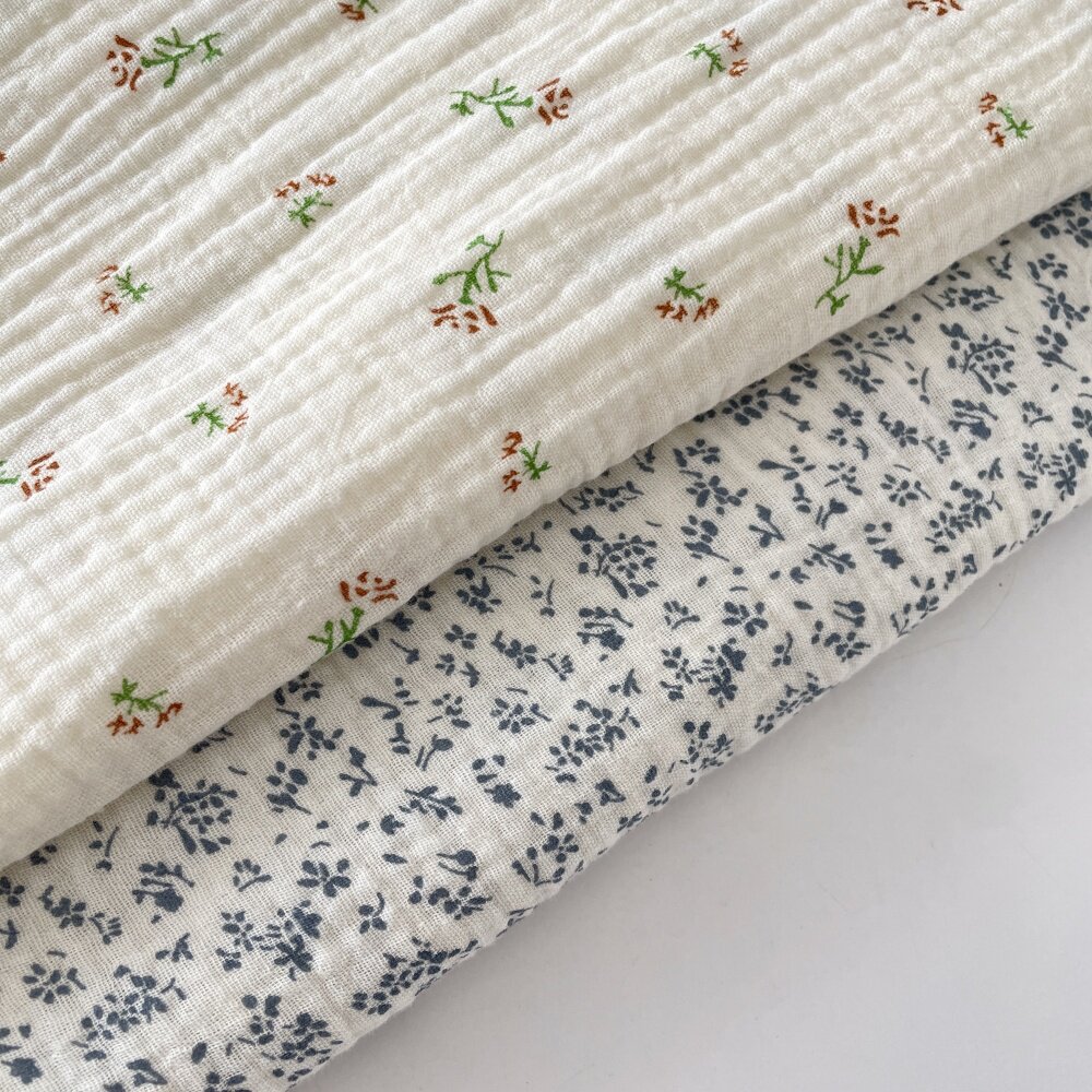 布亦碎花小清新田园风衣服桌布抱枕窗帘床单手工diy双层棉纱面料