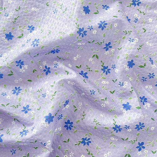 布亦新款紫蓝碎花小清新布料ins风服装连衣裙抱枕桌布手工diy布料