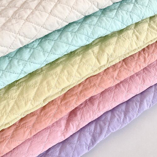 布亦 新款简约时尚马卡龙色系绗缝布料手工diy沙发抱枕服装连衣裙