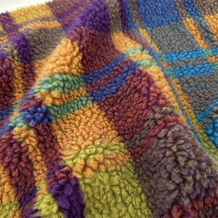 外套卫衣服装 羊羔毛厚大衣短款 面料沙发布包包布料 秋冬新款 布亦