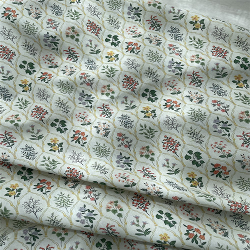 纯棉面料花墙棉布田园碎花布料手工diy服装裙子衬衣布料