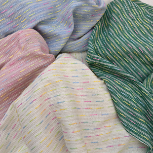 布亦 薄款小香风彩色编织混纺粗花呢外套马甲连衣裙服装包包面料