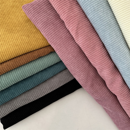 布亦 8条灯芯绒微弹绒布衬衫卫衣裤子沙发布面料纯色印染抗皱布料