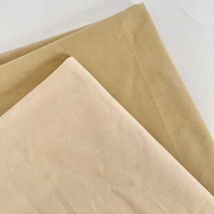 卡其色 / 米杏色涤棉斜纹布料 挺括耐磨 工装裤风衣外套服装面料