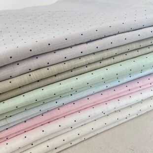 马卡龙色系百搭基础款小波点肌理感布料多色可选春夏衬衫连衣裙