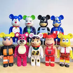 Bearbrick 400% Same Style Violent Bear Figurine Living Room Decoration Hand-Made Vinyl Building Block Bear Toy Trendy Bear