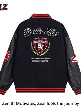 ZM.Z秋冬潮牌毛巾绣字母刺绣棒球服男女街头加厚夹克外套羽绒棉服