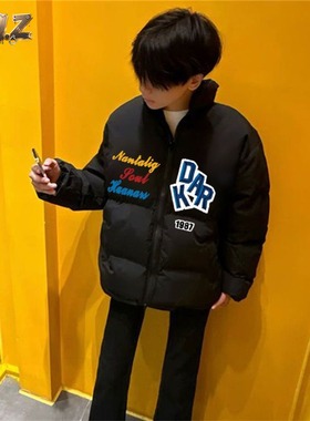 ZM.Z秋冬国潮复古刺绣羽绒棉服立领加厚情侣宽松面包服外套潮棉衣