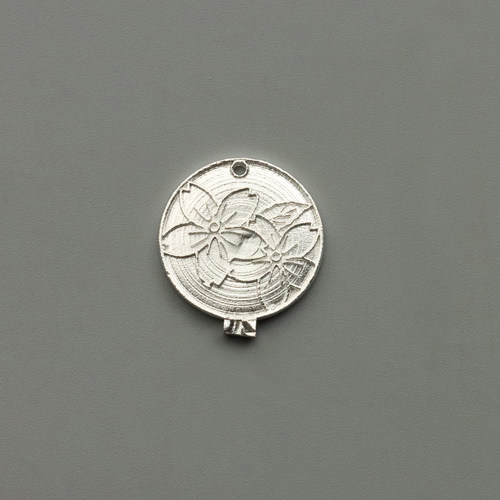 纯银樱花小吊坠高温珐琅内填吊坠