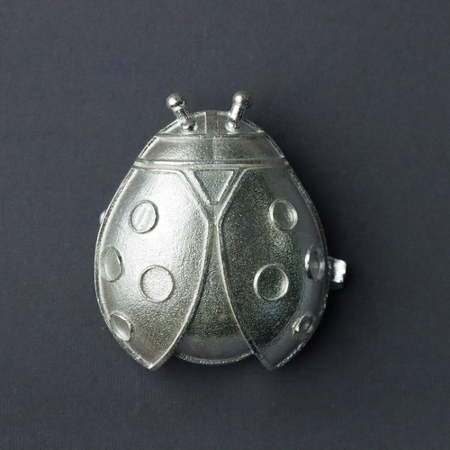 高温珐琅内填胸针吊坠99纯银半成品银版素银胎纯银胎七星瓢虫
