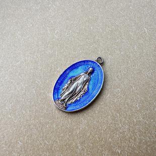 高温珐琅内填吊坠耳钉99足银半成品银版 素银胎纯银胎珐琅吊坠