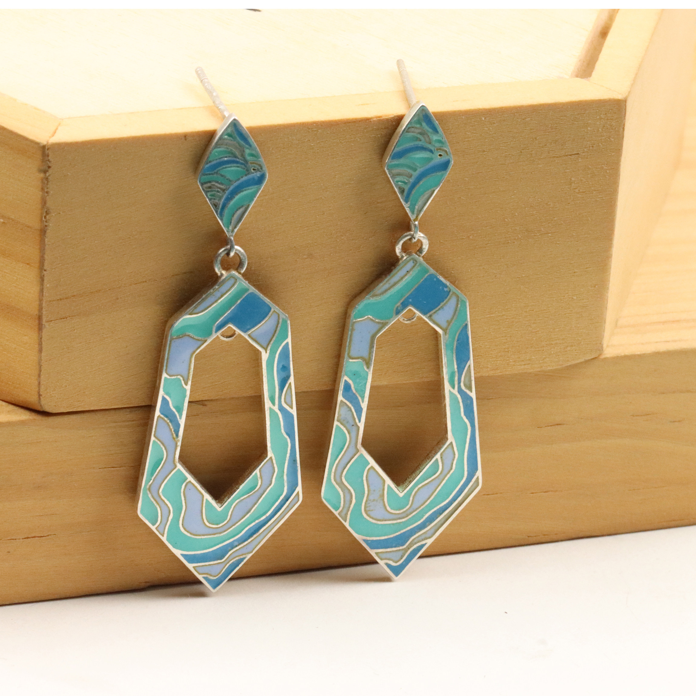 高温珐琅内填吊坠耳钉99足银半成品银版素银胎纯银胎梯田耳环一对,饰品/流行首饰/时尚饰品新,银饰耳饰,淘宝优惠券,粉丝福利购,淘宝优惠卷