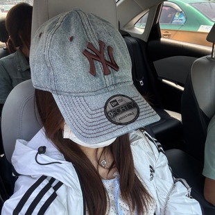 New Era纽亦华水洗做旧牛仔软顶纽约洋基队NY大标刺绣鸭舌帽940