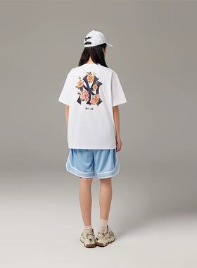 New Era纽亦华联名MLB花卉纽约洋基队短袖T恤情侣后背NY印花