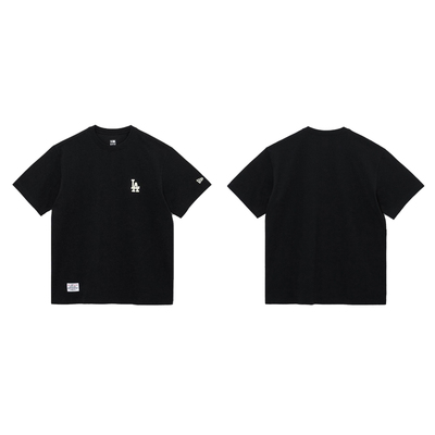 New Era X MLB纽亦华洛杉矶道奇队LA刺绣徽标透气圆领短袖T恤男女