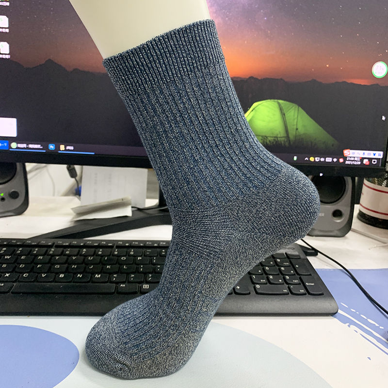 峥嵘岁月户外招牌好袜四季棉袜浅蓝色抗菌纯棉弹力袜非常结实