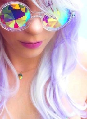 edm 万花筒墨镜 马赛克眼镜 酒吧夜场电音节rave party搭配太阳镜