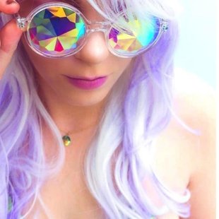 edm 万花筒墨镜 马赛克眼镜 酒吧夜场电音节rave party搭配太阳镜