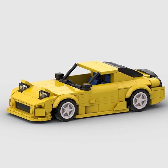 马自达rx-7跑车模型moc积木图片