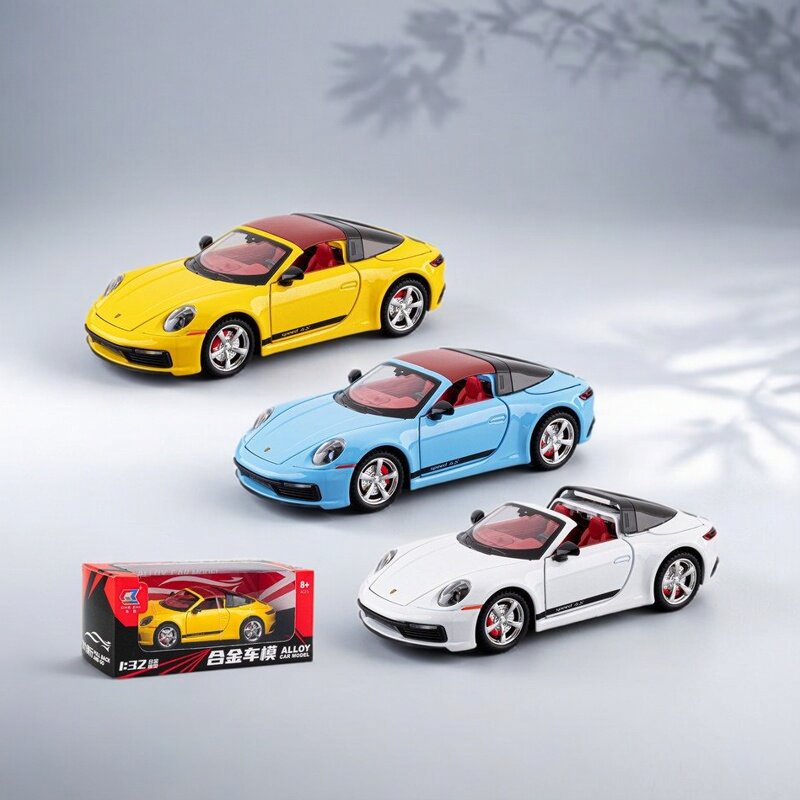 车致132合金汽车模型保时捷911