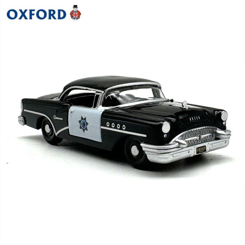 OXFORD别克世纪1955年公路巡警汽车模型合金仿真收藏摆件老式1:87