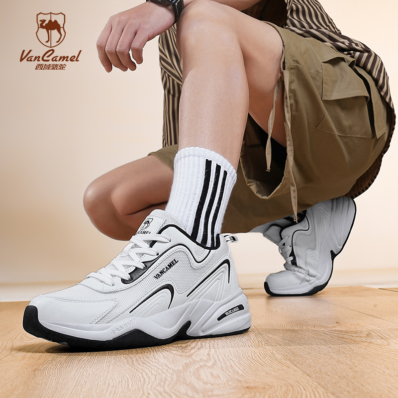 西域骆驼男鞋轻便透气跑步鞋春秋