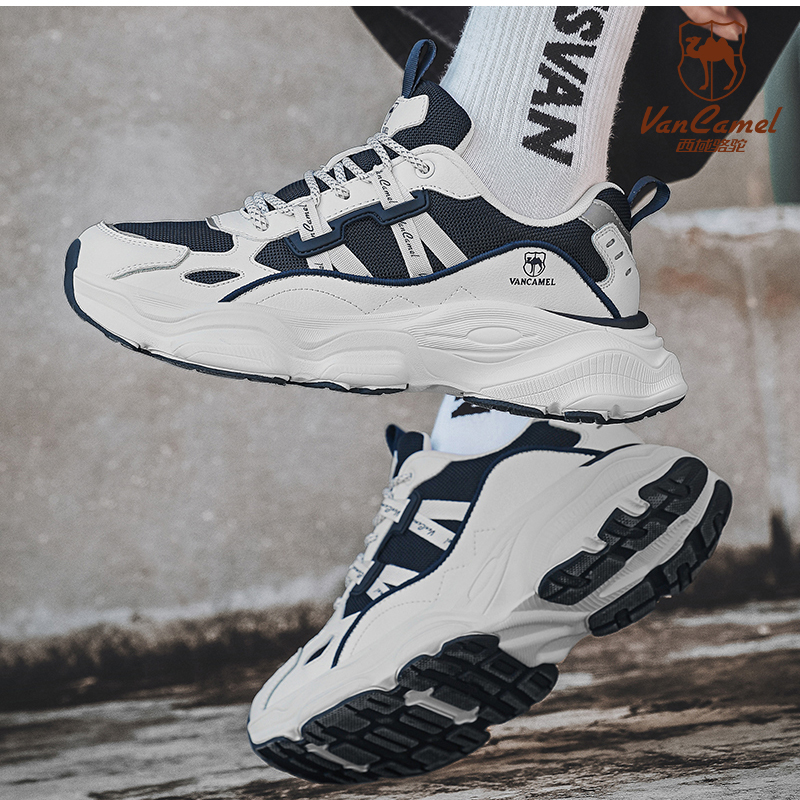 木森同款西域骆驼男款透气网面鞋