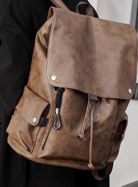 潮流双肩包男士休闲防水旅行包电脑包背包高中初中大学生书包男包