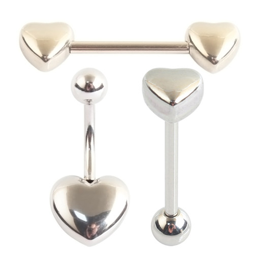 不掉色整体钛钢肚脐钉乳钉舌钉