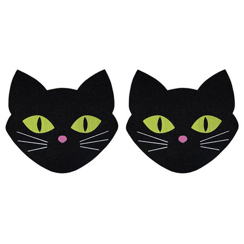 一对黑色小猫防走光乳贴