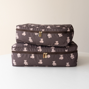 云朵里商店 软萌可爱卡通小熊旅行收纳套装衣物内衣轻便收纳包