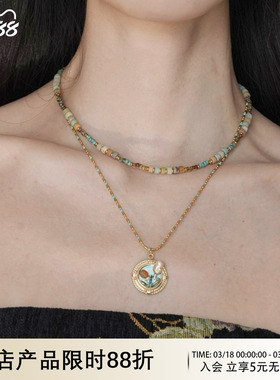 WAYOFMOON温柔彩色串珠项链