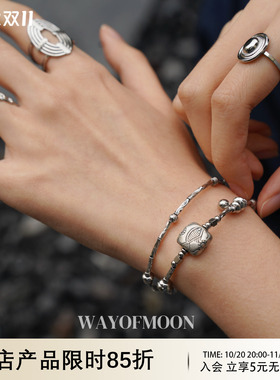 WAYOFMOON素光银色多层可项链