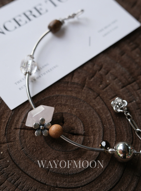 WAYOFMOON芝樱水晶串珠手链
