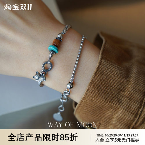 WAYOFMOON小猫手链女轻奢
