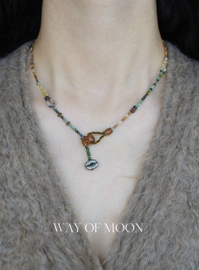 WAYOFMOON复古小众松石项链秋