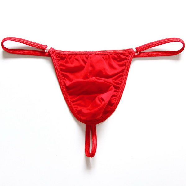 男士性感丁字裤超薄冰丝T裤男士紧身低腰透明无痕细带骚内裤T-265