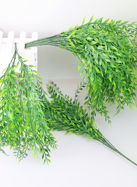 仿真垂柳条柳枝塑料柳树叶植物墙壁挂垂吊树枝舞蹈道具柳树装饰叶