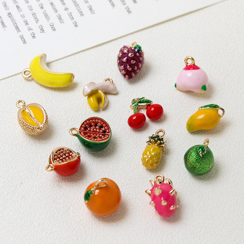 水果铜滴油耳环手链吊坠