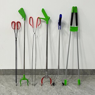 垃圾夹子加长铝合金学生环卫拾取器长款不锈钢火钳儿童卫生钳