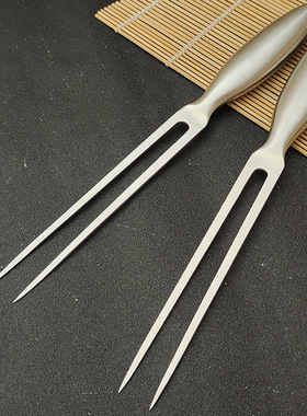 肉叉子不锈钢家用煮肉烧烤叉肘子插肉捞肉外贸库存大号二齿分肉叉